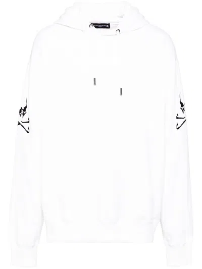 Mastermind Japan Logo-embroidered Hoodie In Weiss