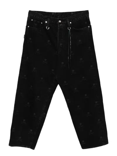 Mastermind Japan Logo-embroidered Jeans In Black