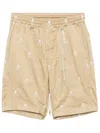 Mastermind Japan Logo-embroidered Shorts In Neutrals