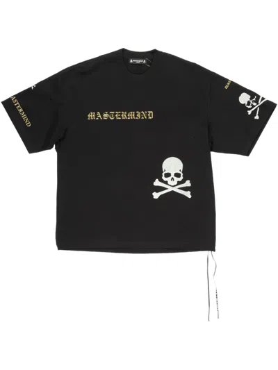 Mastermind Japan Logo-embroidered T-shirt In Black