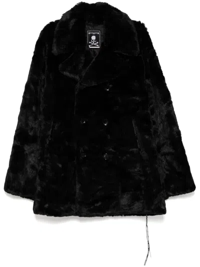 Mastermind Japan Logo Motif Coat In Black