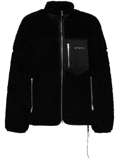 Mastermind Japan Logo-motif Shearlingjacket In Black
