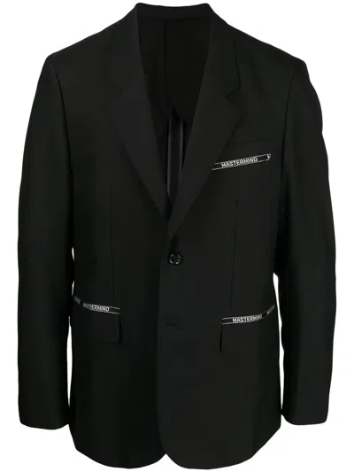 Mastermind Japan Logo-patch Single-breasted Blazer In Black