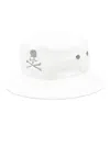 Mastermind Japan Logo Print Bucket Hat In White