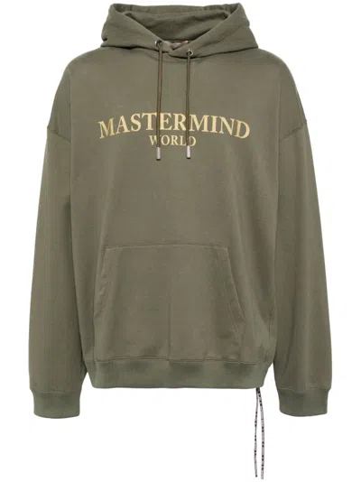 Mastermind Japan Logo Print Cotton Hoodie In Grün