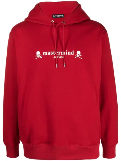 Mastermind Japan Logo-print Cotton Hoodie In Red