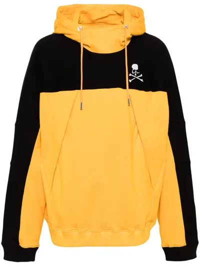 Mastermind Japan Logo Print Cotton Hoodie In Yellow