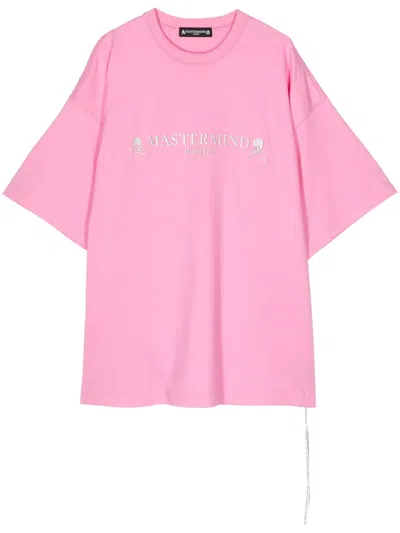 Mastermind Japan Logo-print Cotton T-shirt In 粉色