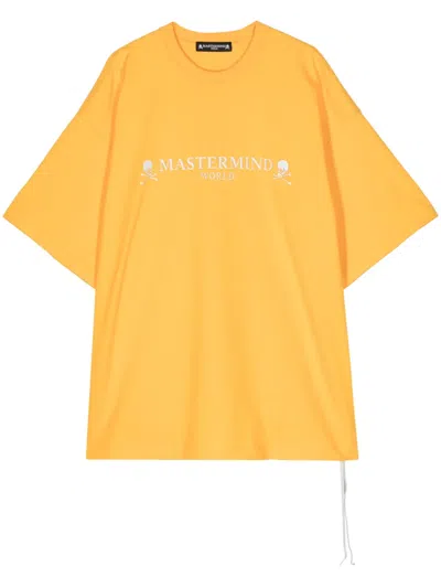 Mastermind Japan Logo-print Cotton T-shirt In 黄色