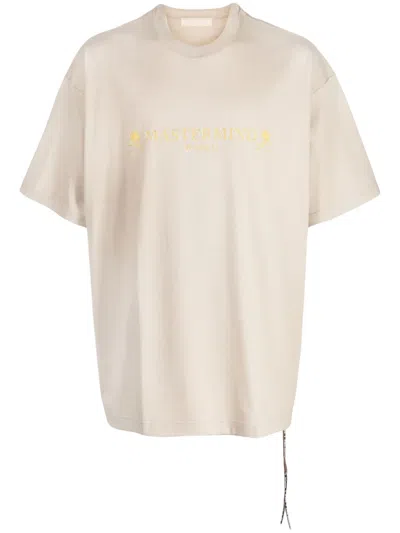 Mastermind Japan Logo-print Cotton T-shirt In Brown