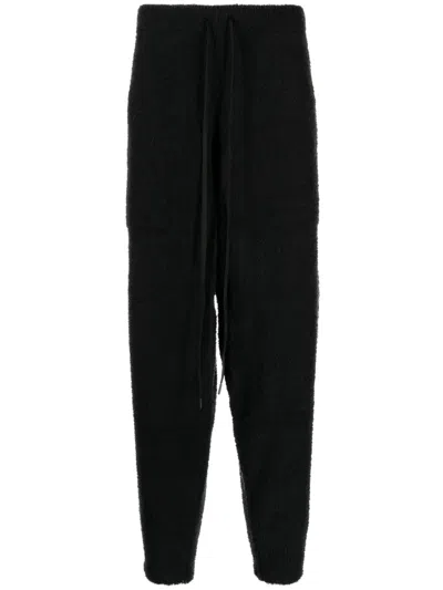 Mastermind Japan Logo-print Fleece-texture Track Pants In Black