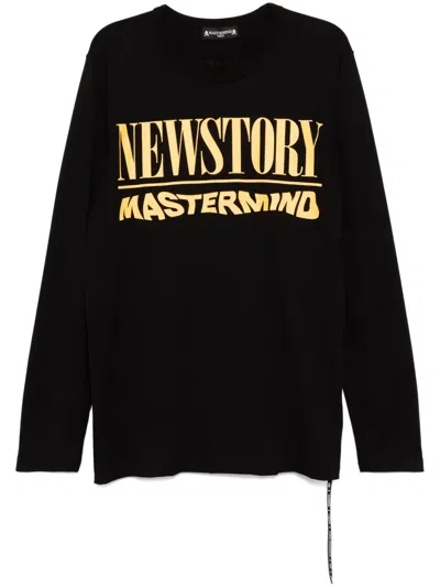 Mastermind Japan Logo Print Long-sleeves T-shirt In Schwarz