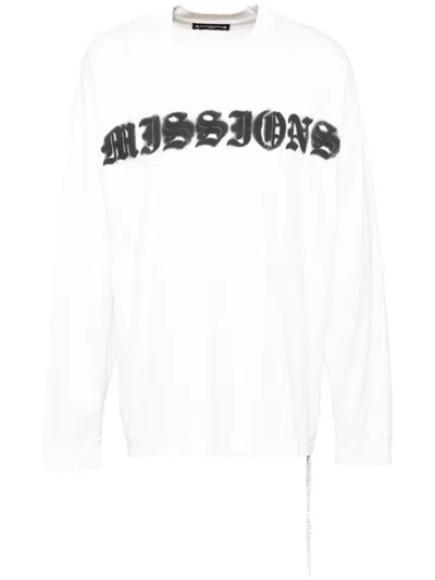 Mastermind Japan Logo Print Long-sleeves T-shirt In White