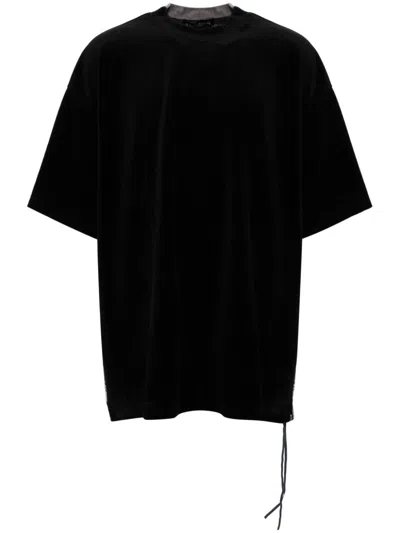 Mastermind Japan Panelled Wool T-shirt In Black