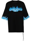 Mastermind Japan Regular Fire Short Sleeve T-shirt In Black