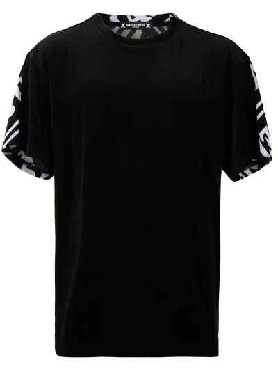 Mastermind Japan Logo Print Velour T-shirt In Black