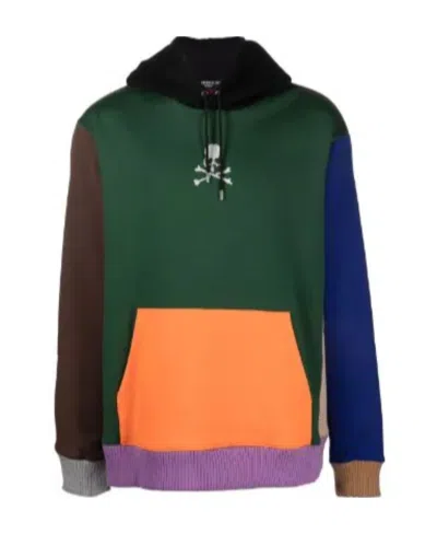 Mastermind Japan Logo Printed Spliced Hoodie In Green