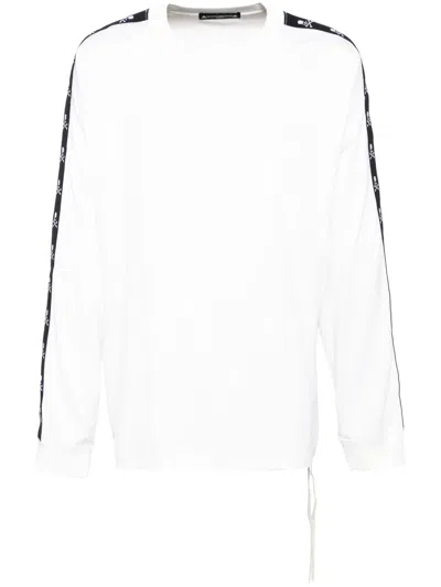 Mastermind Japan Logo Tape Long Sleeves T-shirt In Weiss