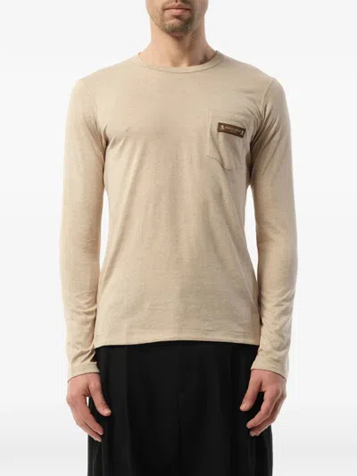 Mastermind Japan Logo-patch Pocket T-shirt In Brown