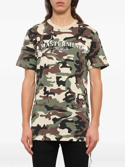 Mastermind Japan Logo-print Camouflage-pattern T-shirt In Multi