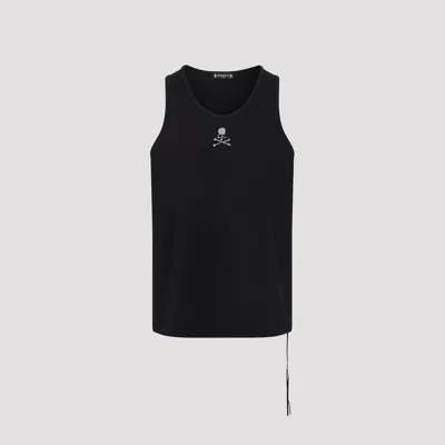 Mastermind Japan Mastermind Glass Beaded Loopwheel Tank Top In Black