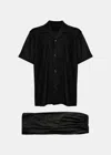 Mastermind Japan Cotton-blend Pyjamas In Black/gray