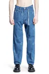 Mastermind Japan Monogram-pattern Straight-leg Jeans In Blue