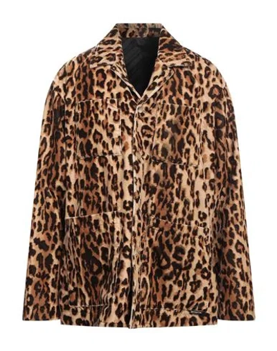 Mastermind Japan Mastermind World Man Jacket Camel Size L Polyester In Beige