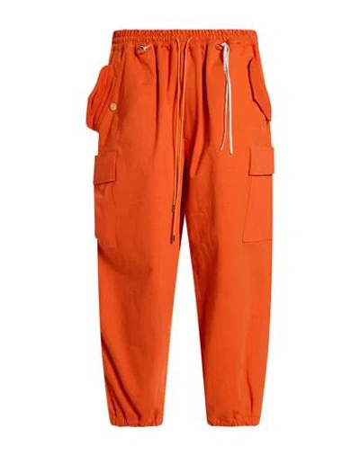 Mastermind Japan Mastermind World Man Pants Orange Size M Cotton, Polyurethane