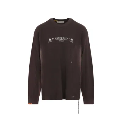 Mastermind Japan Mastermind World Og Vintage Long Sleeve T-shirt In Brown