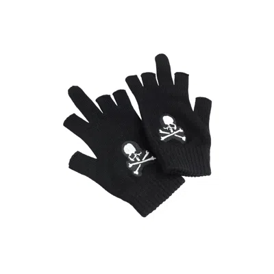 Pre-owned Mastermind Japan Mastermind World Open Fingered Gloves 'black' | Men's Size Onesize