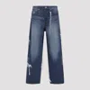 Mastermind Japan Mastermind World Patchwork Jacquard Straight Denim Pants In Blue