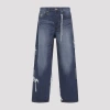 Mastermind Japan Mastermind World Patchwork Jacquard Straight Denim Pants In Blue