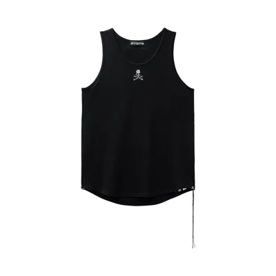 Pre-owned Mastermind Japan Mastermind World Swarovski Crystals Loopwheel Tank Top 'black' | Men's Size L