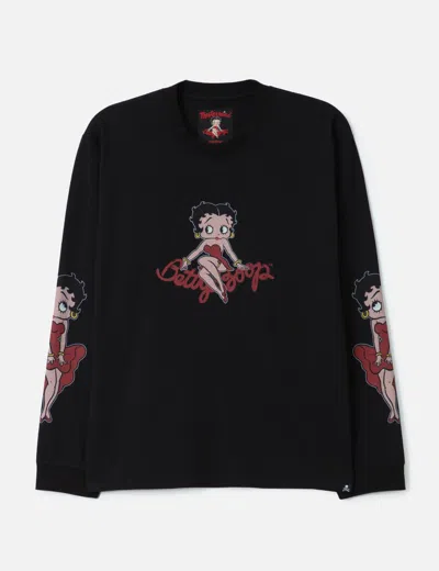 Mastermind Japan Mastermind World X X Betty Boop Boxy Long Sleeve T-shirt In Black