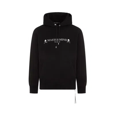 Mastermind Japan Men's Black Embroidered Hoodie For Ss24 Collection