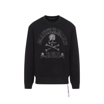 Mastermind Japan Mini Swarovski Crystals Cotton Sweatshirt For Men In Black