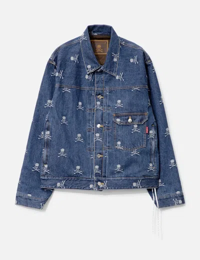 Mastermind Japan Monogram Denim Jacket In Blue