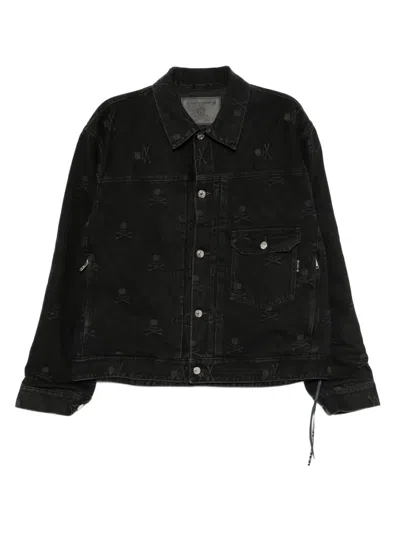 Mastermind Japan Monogram Denim Jacket In Black