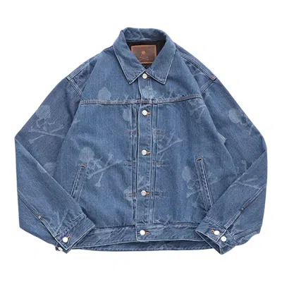 Mastermind Japan Monogram Denim Jacket In Blue