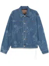 Mastermind Japan Monogram-pattern Denim Jacket In Blue