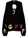 Mastermind Japan Motif Print Cardigan In Schwarz