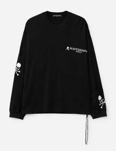 Mastermind Japan Multi Pocket Boxy Long Sleeve T-shirt In Black