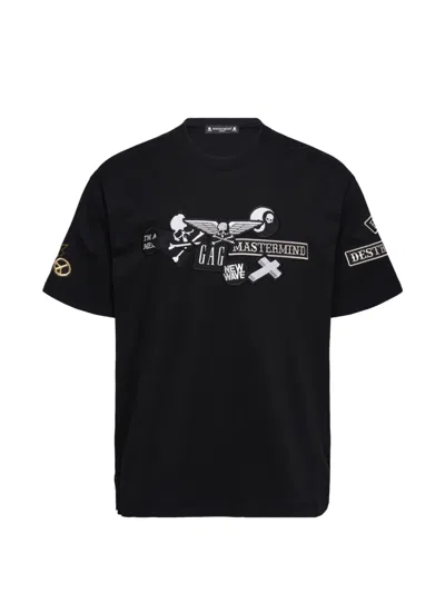 Mastermind Japan Regular Fit Multi Patched T-shirt In Black