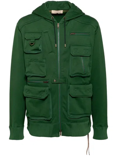 Mastermind Japan Multiple Cargo Pockets Hoodie In Green