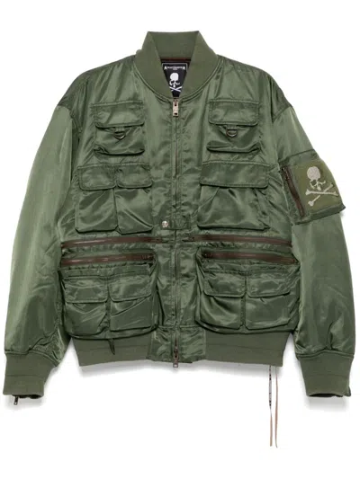 Mastermind Japan Multiple-pockets Bomber Jacket In Green