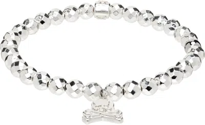Mastermind Japan Mw Plating On Hematite Bracelet In Silver