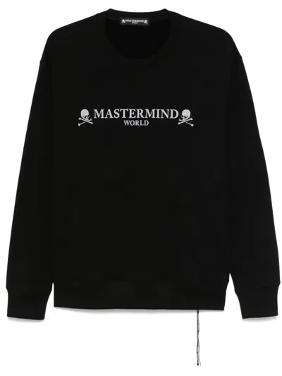 Mastermind Japan Long-sleeve Black T-shirt With Graphic Skull Design