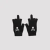 Mastermind Japan Fingerless Gloves With Ribbed Cuffs And Design In Black