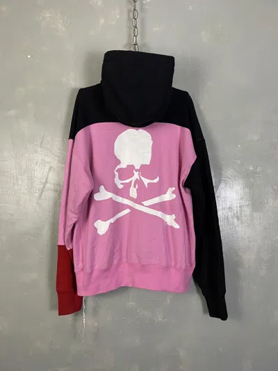 Pre-owned Mastermind Japan Oversized Color-block Hoodie In Pink